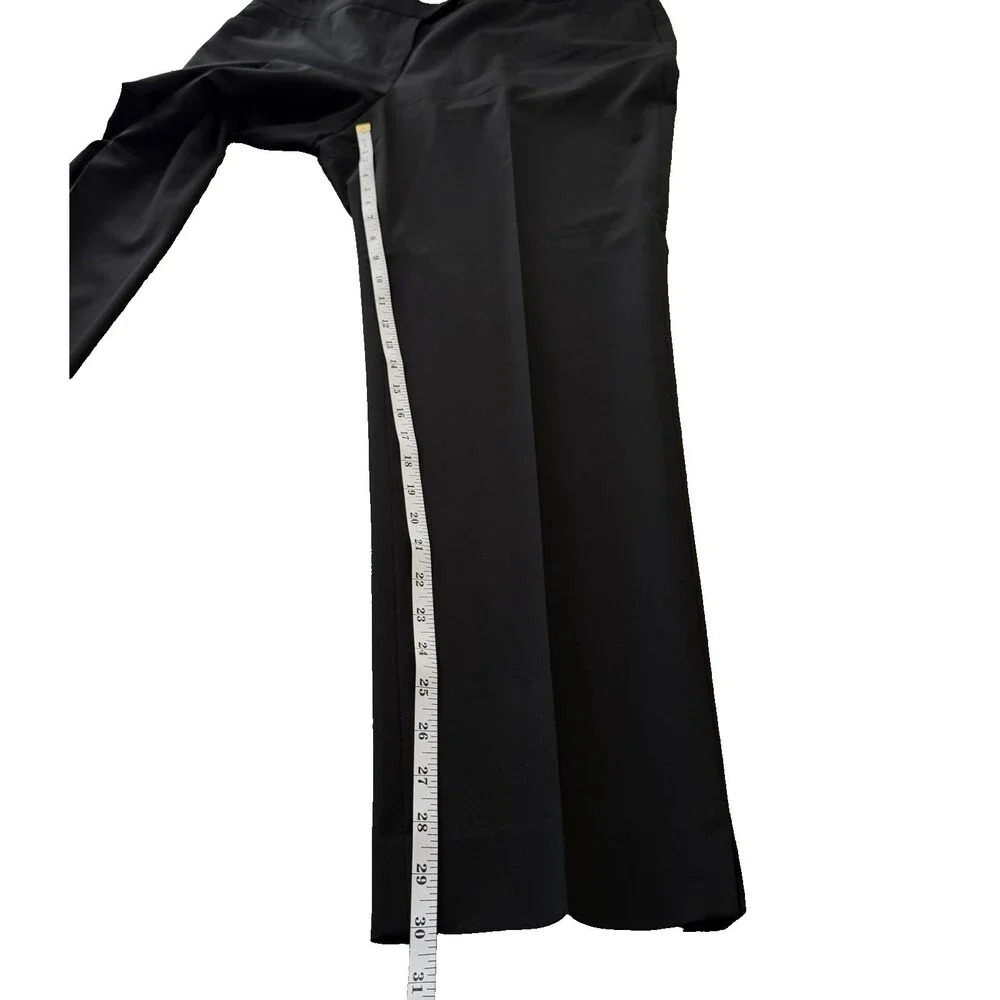 Lafayette 148 New York Womens Black Wool Blend Straight Leg Dress Pants Size 14 - Picture 6 of 7